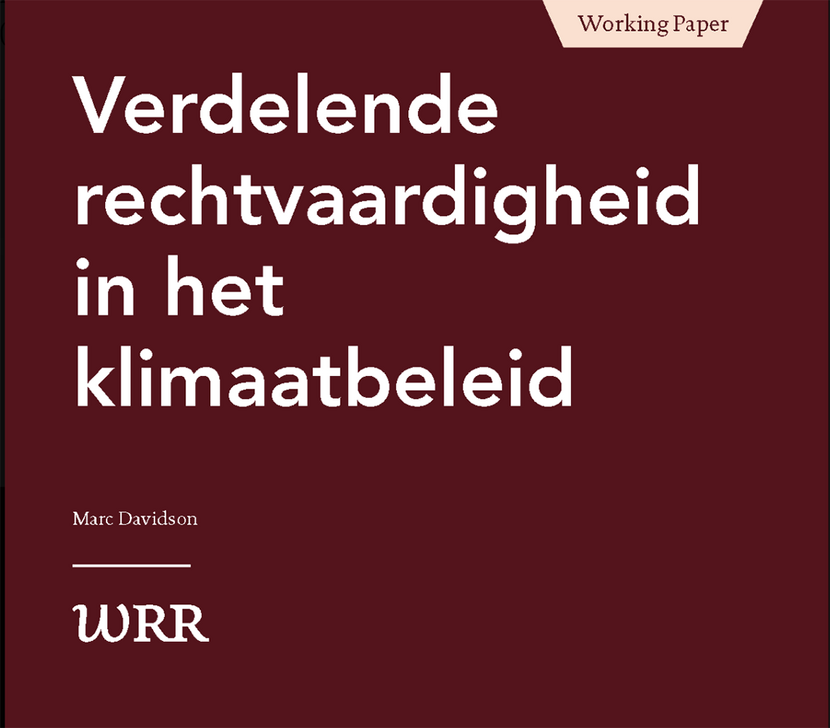 cover Working Paper over Verdelende rechtvaardigheid in het klimaatbeleid