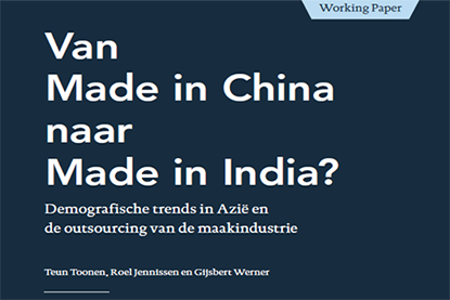 plaatje tbv nieuws over Working Paper Van Made in China naar Made in India?