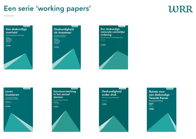 plaatje serie working papers voor het rapport over Deskundige overheid