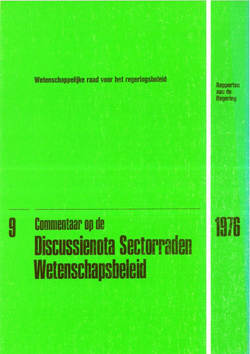 Cover R9 Commentaar op de discussienota